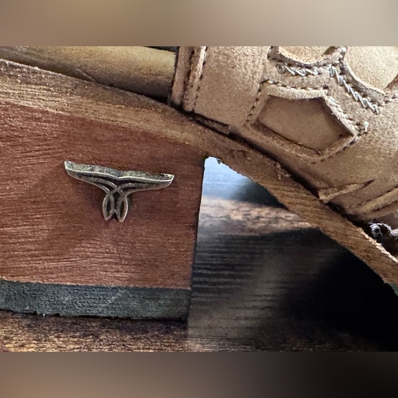 Lane Boots Robin Floral Cutout Leather Slingback Western Mules Size 9.5 - Picture 14 of 14